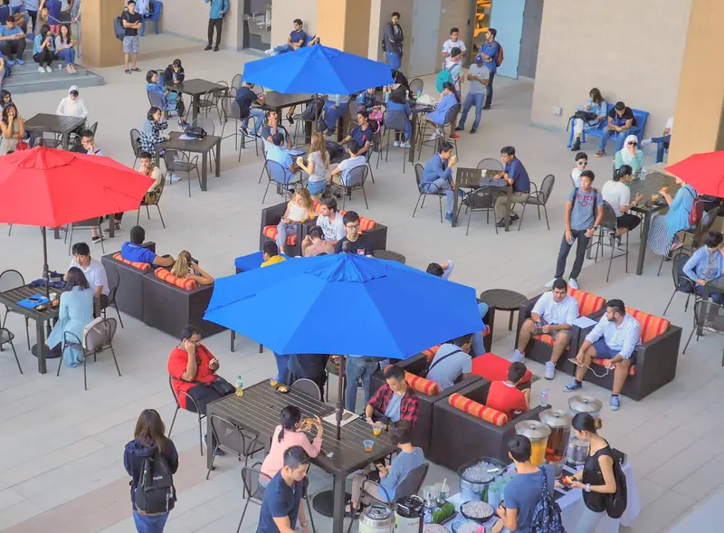 Campus courtyard and gathering area