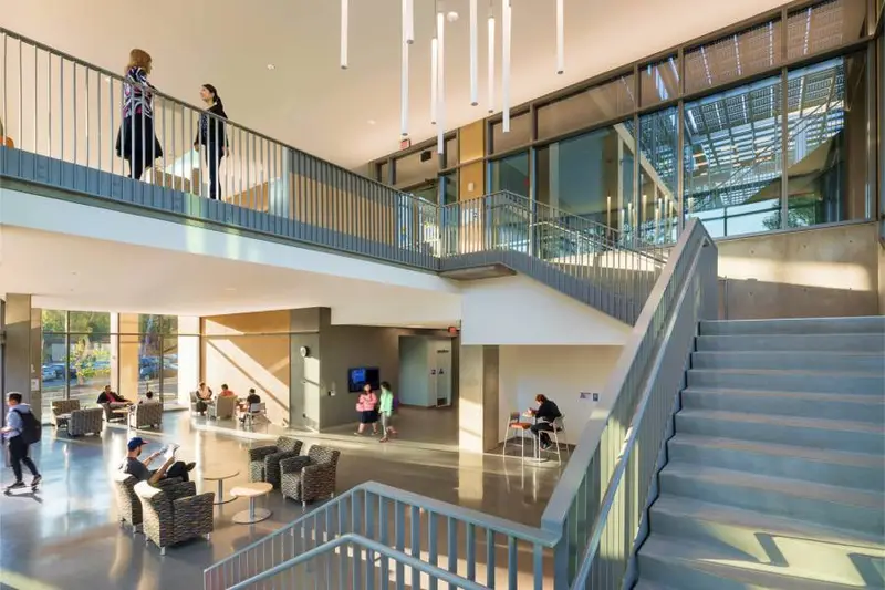 Academic building atrium and staircase