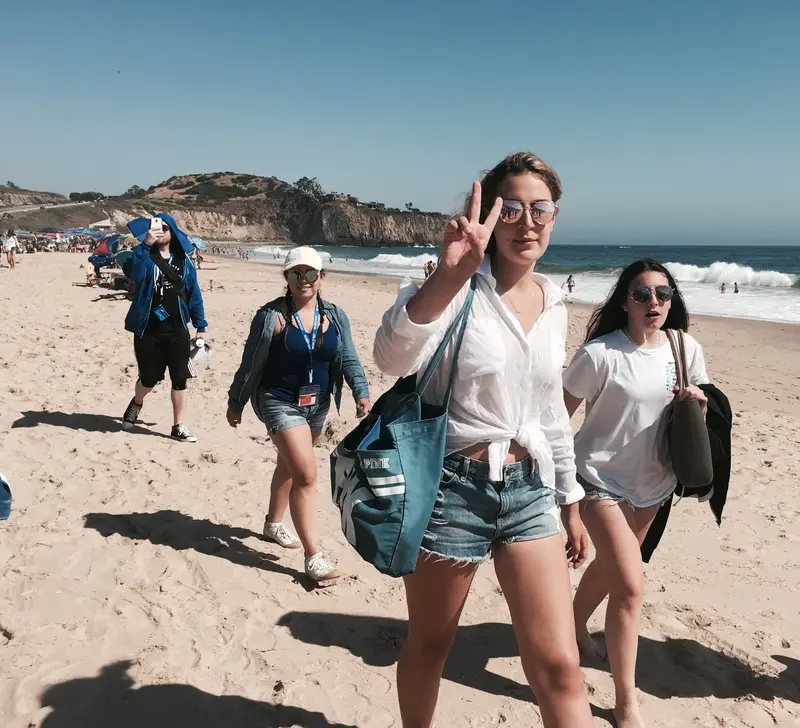 A beach outing from a past program
