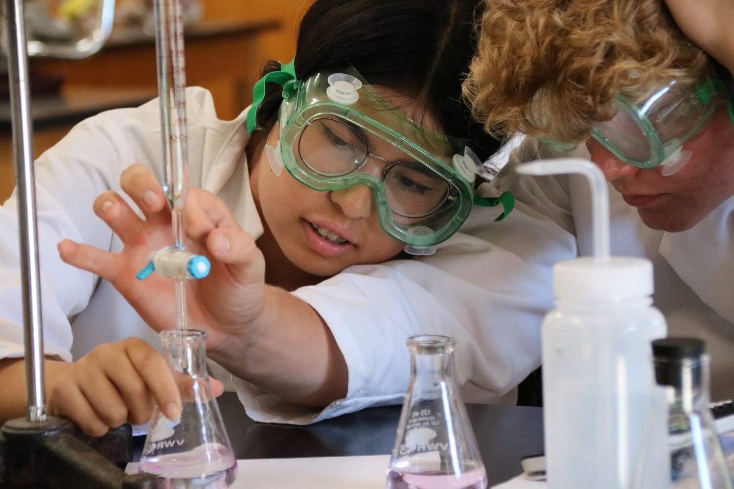 Students conducting a science experiment