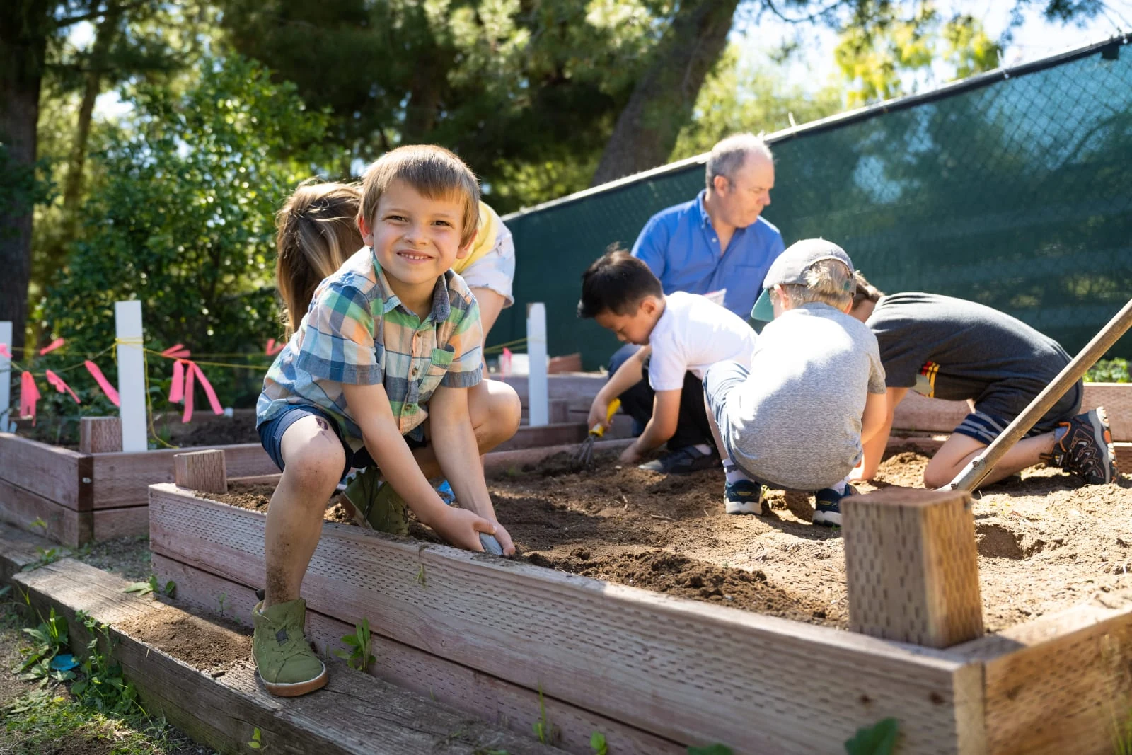 School gardening activity