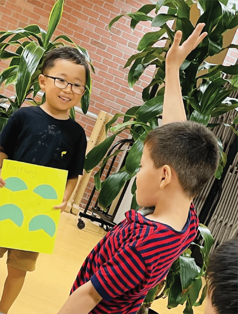 Students share their learning
