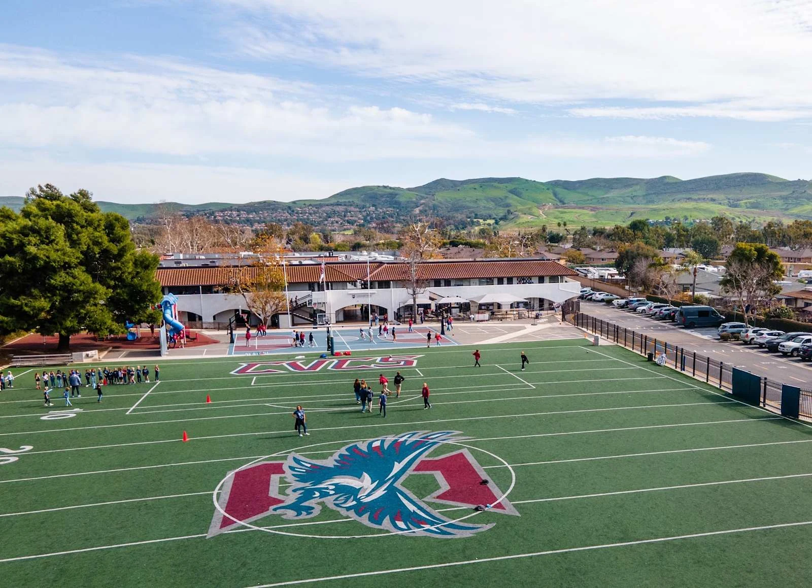 Campus and sports field