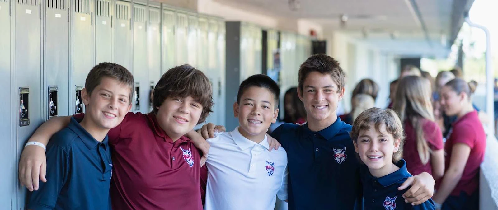 Students together on campus