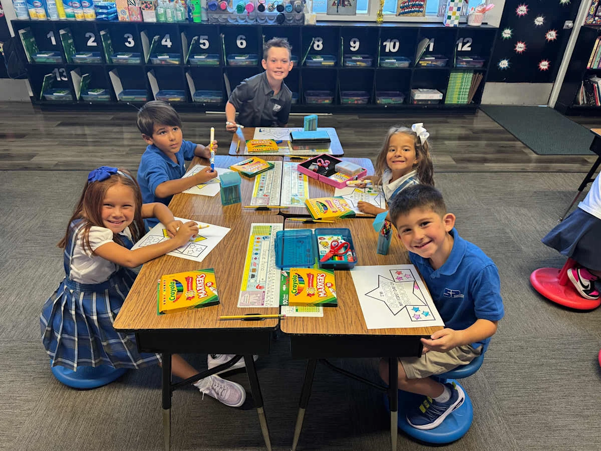 Small-group learning in an elementary classroom