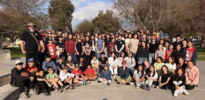 Junior-high outdoor group activity