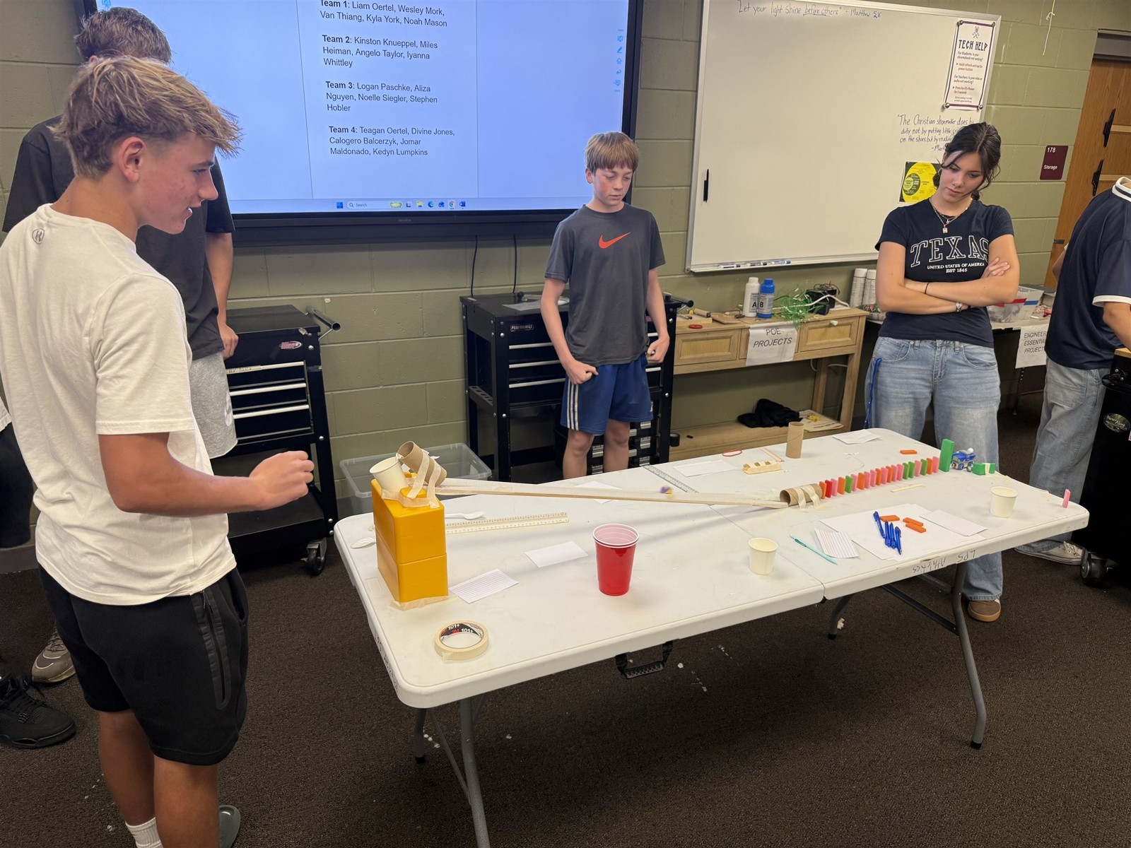 Tabletop engineering chain-reaction activity