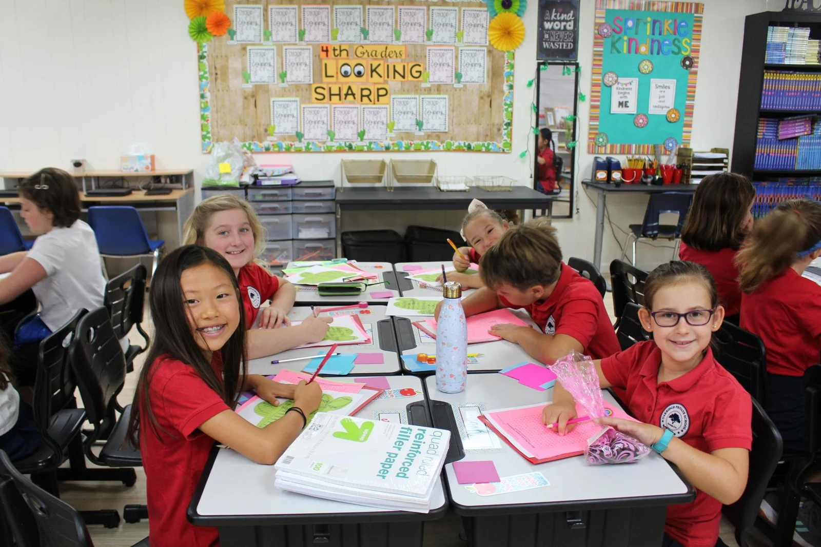 Small-group learning in an elementary classroom