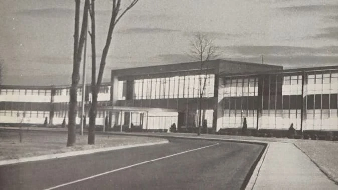 Historic view of the school building