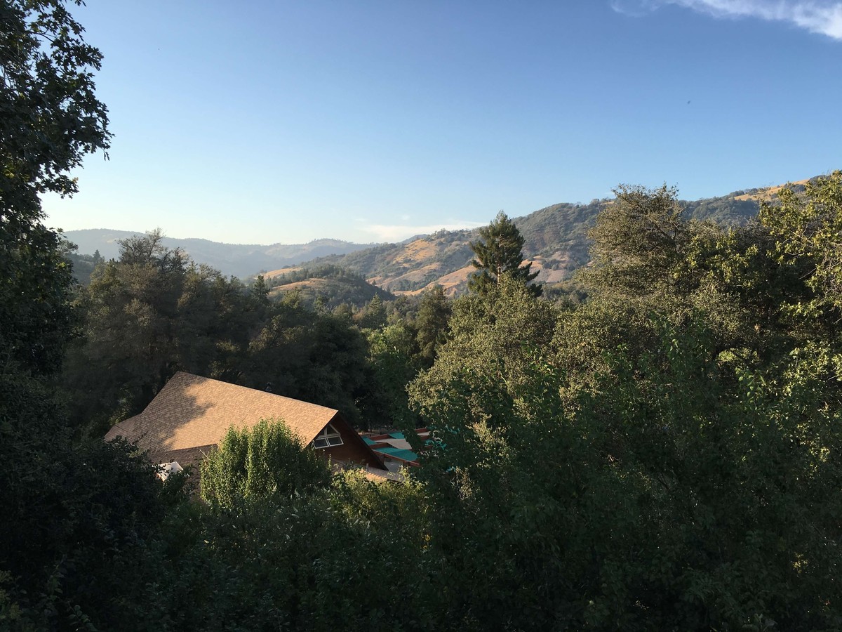 Camp Stevens campus in its wooded mountain setting