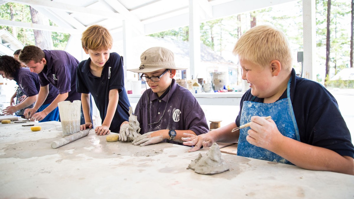 Past creative activity: working with clay together