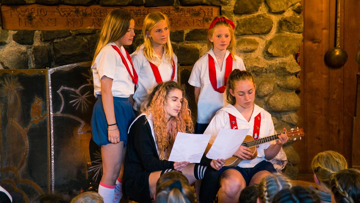 Past camp life: a group music performance