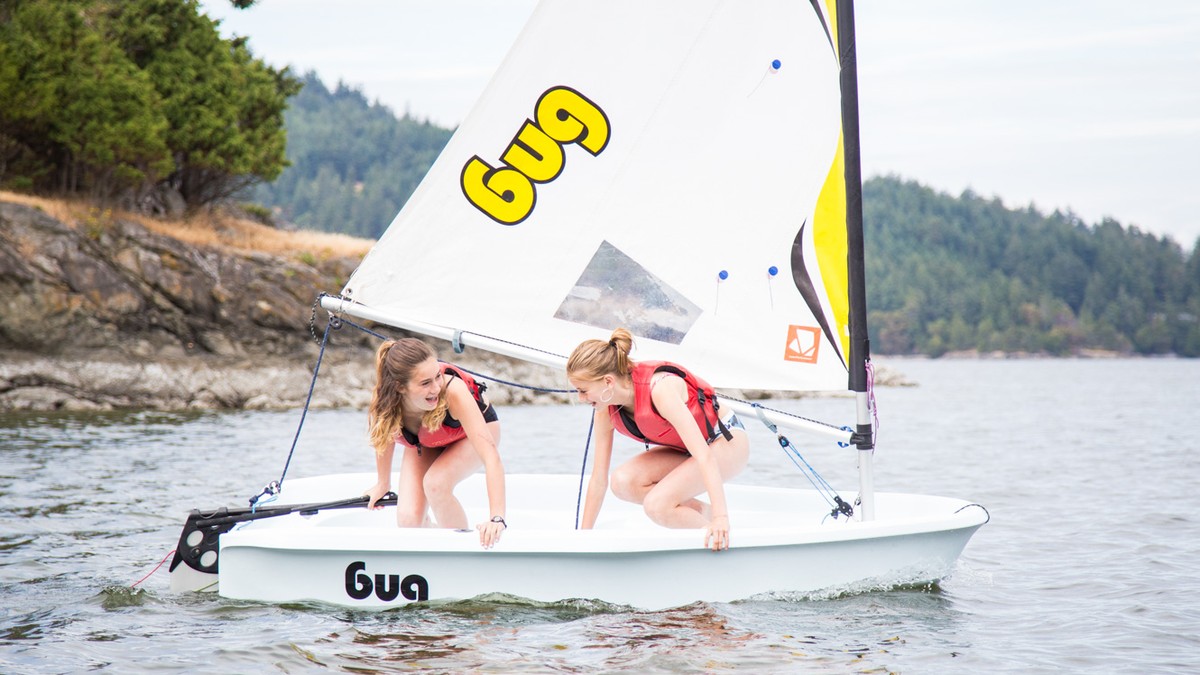 Past waterfront activity: sailing together