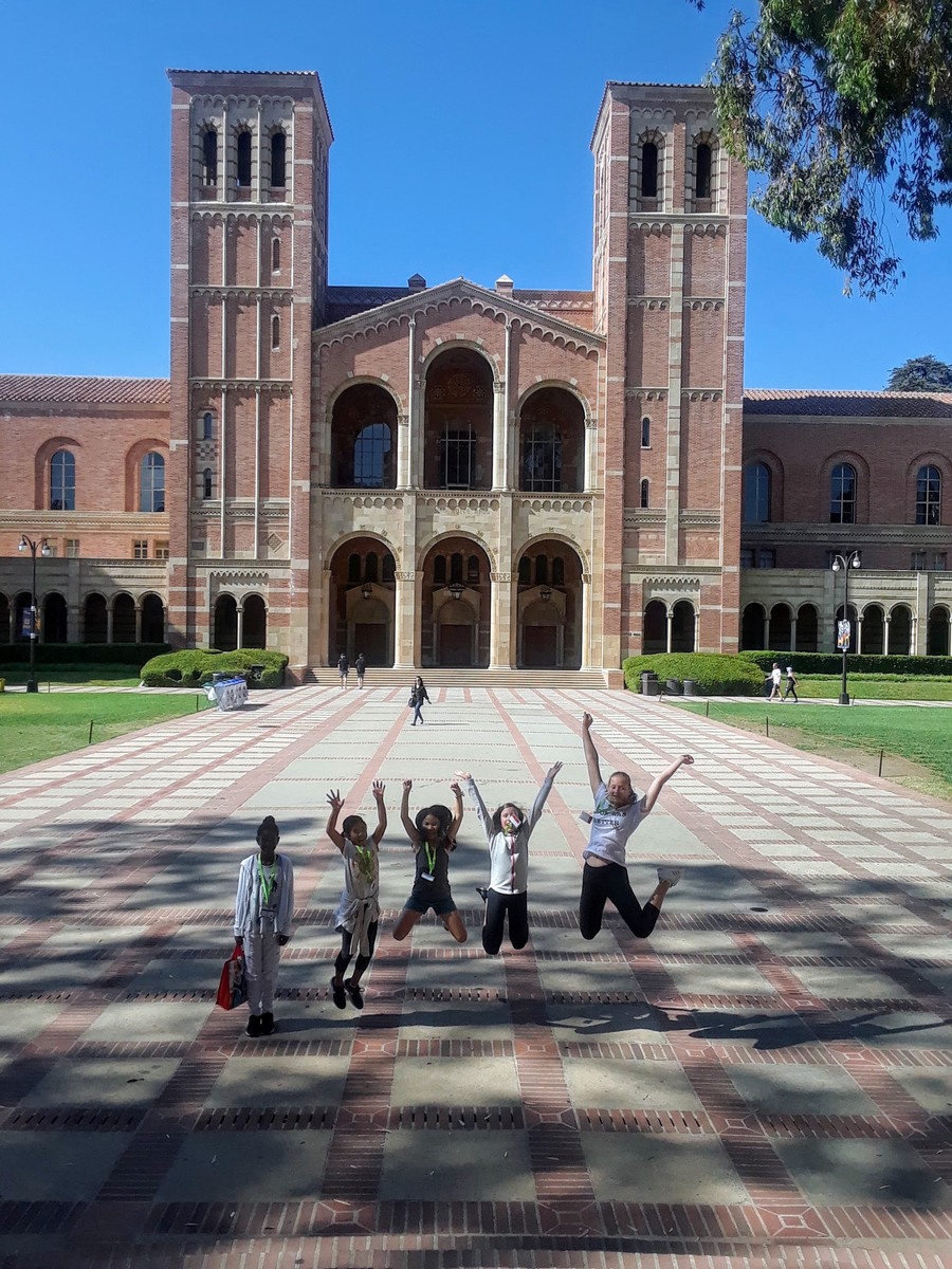 Camp group outside UCLA’s Royce Hall, 2017