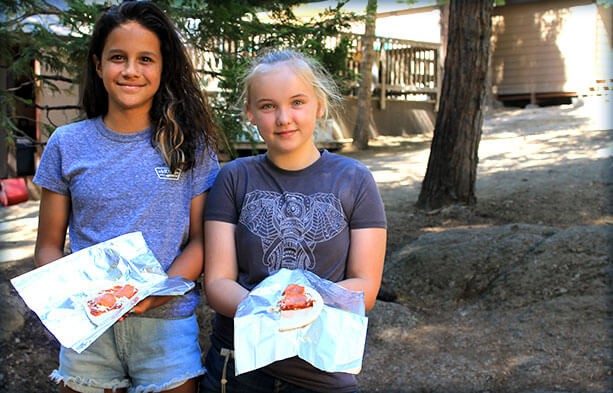 Past Mountain Camp activity: showing outdoor-cooking creations