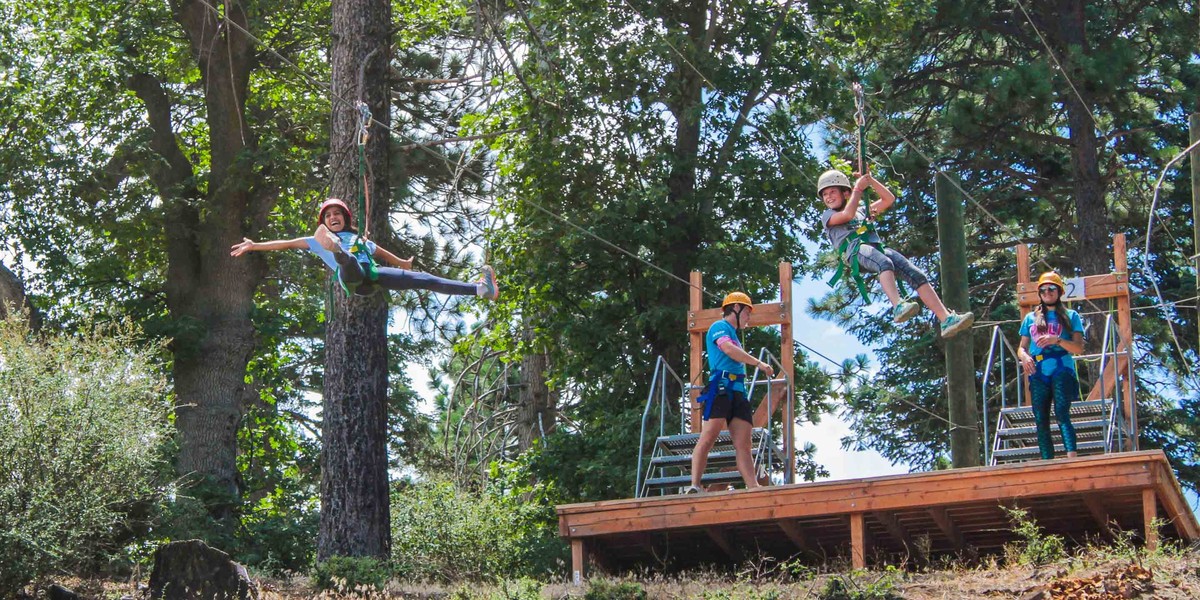 Past Pali activity: ziplining among the trees