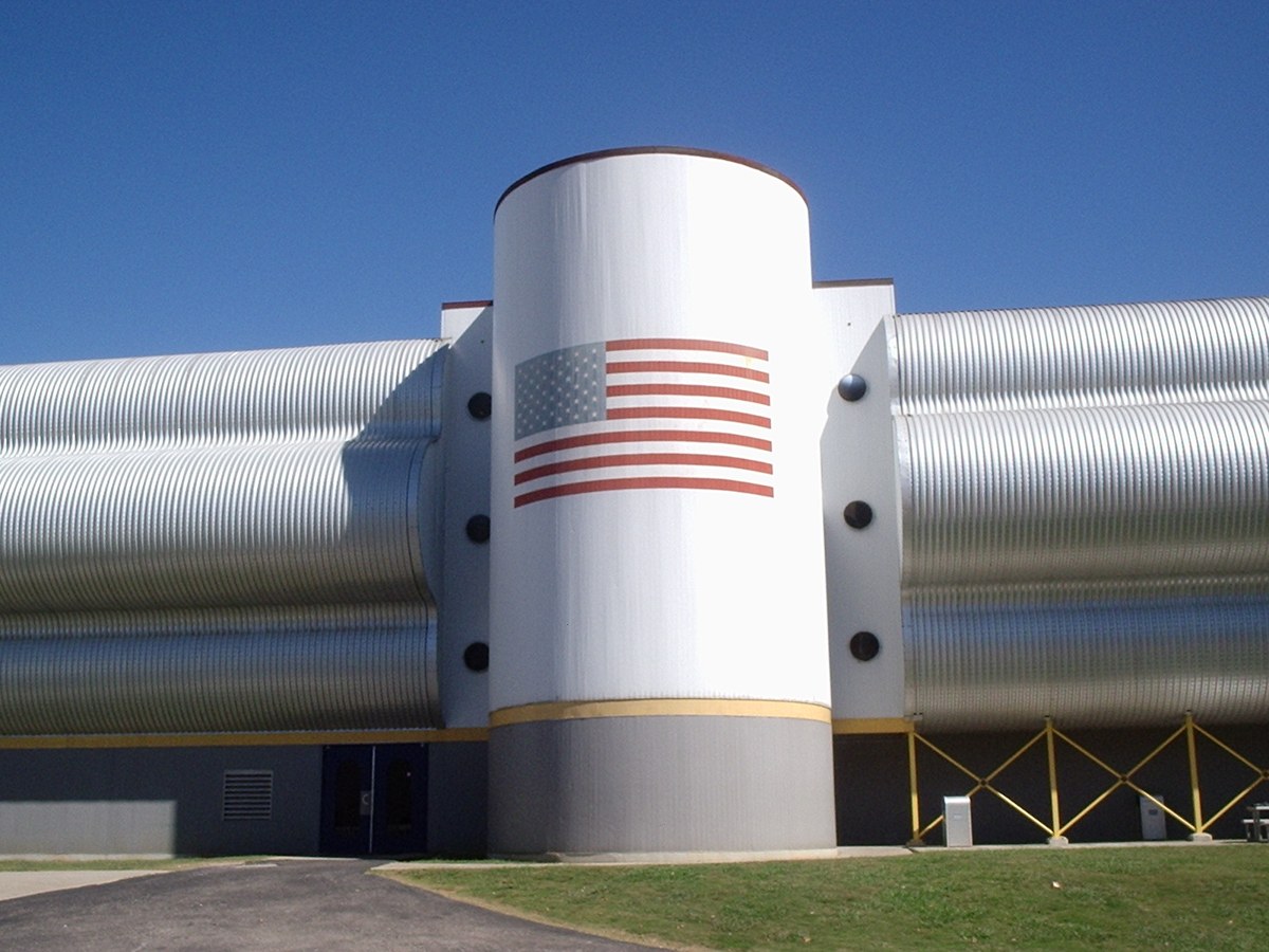 An archival exterior view of Space Camp Habitat 1.