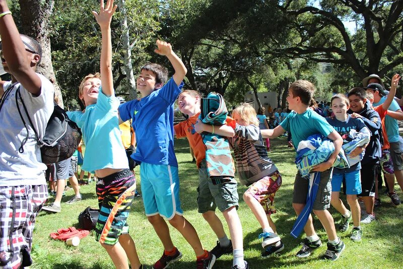Group games on the lawn