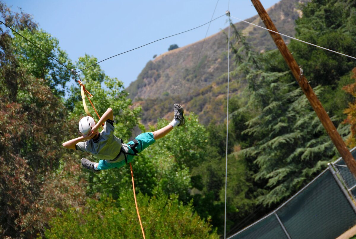 Ropes and zip-line activity