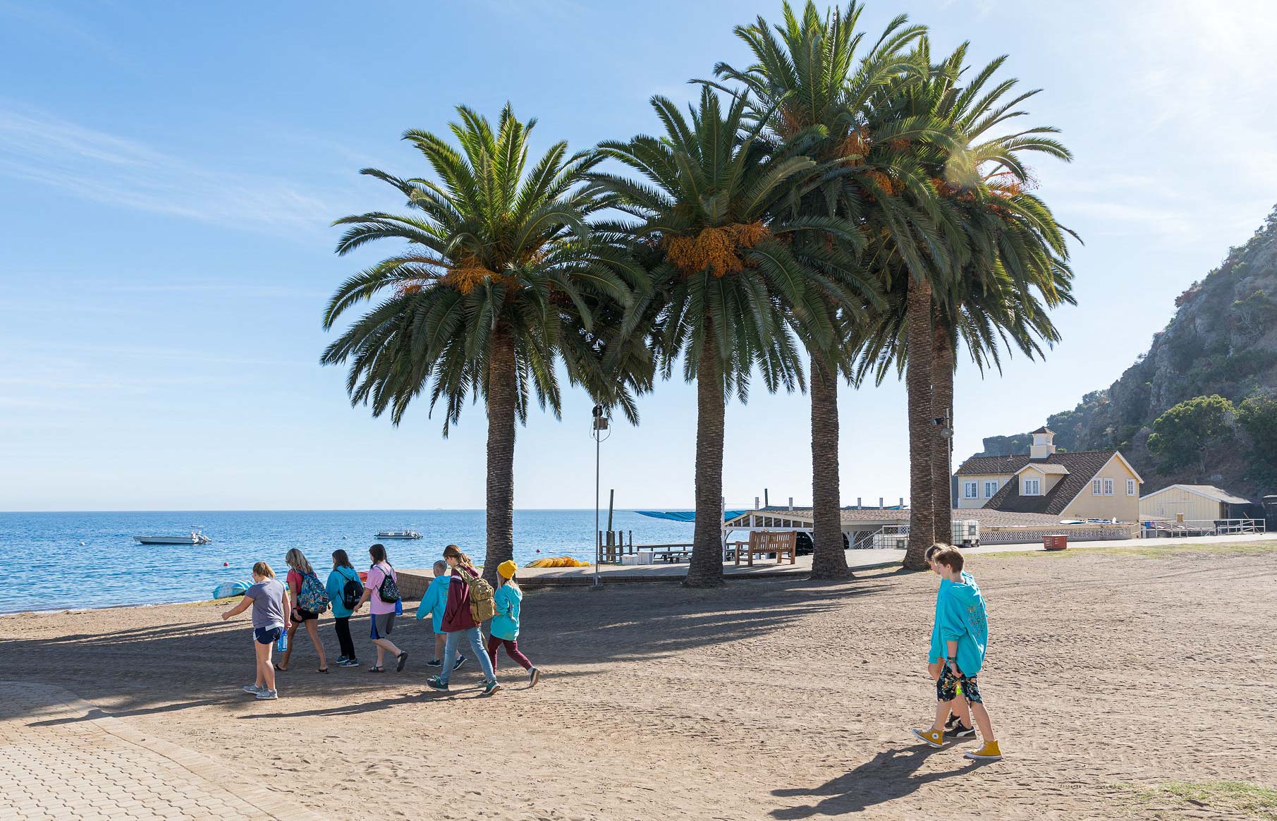 Camp life: spending time together by the beach