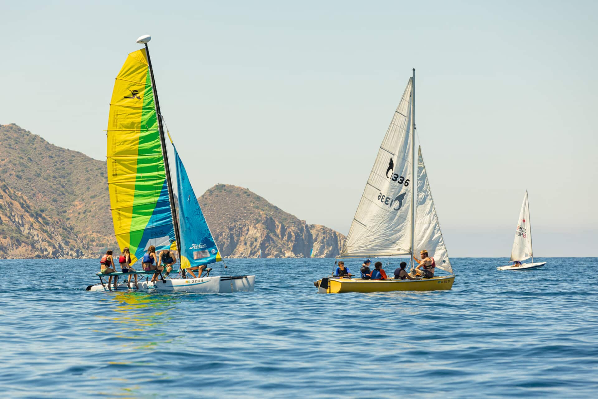 Sailing together in the bay