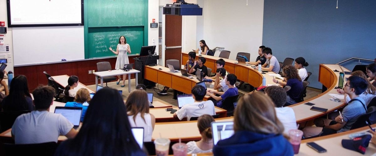 High School Honors students in a university classroom