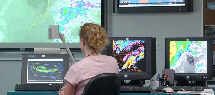 Weather workstation shown on the official Mission: Aerospace page