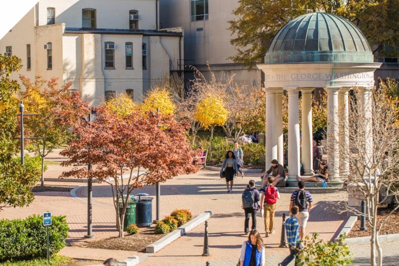 Kogan Plaza and the tempietto on the GW campus