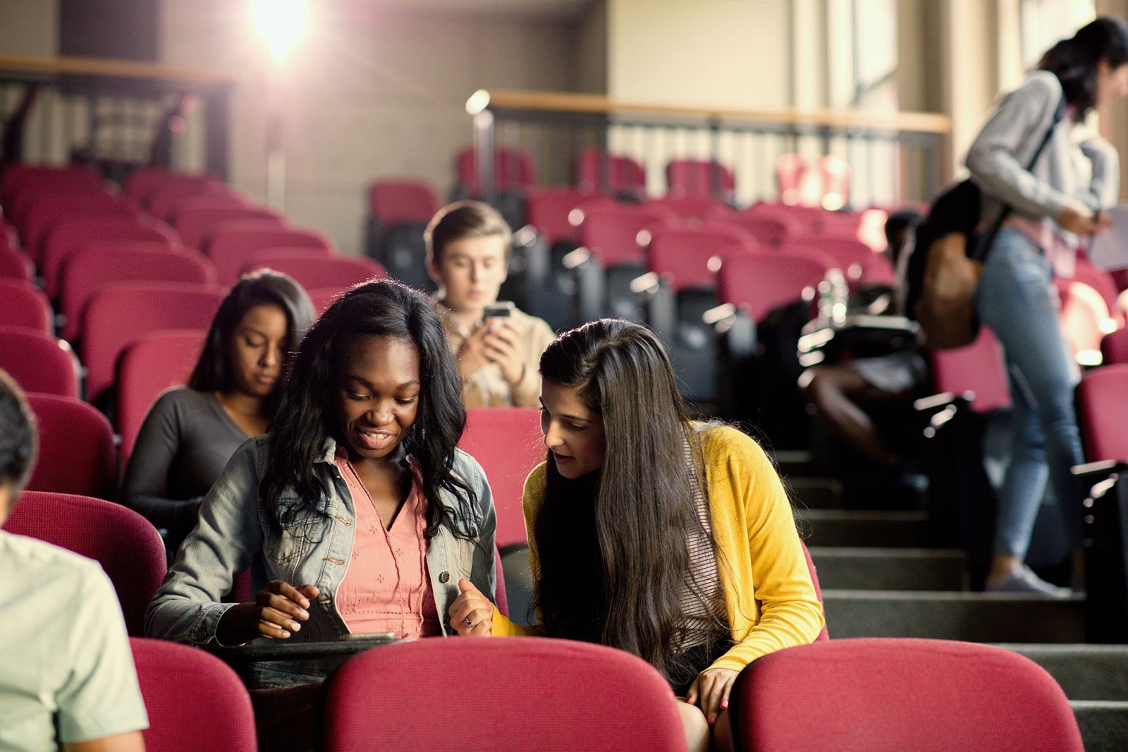 Pre-College students learning in a classroom