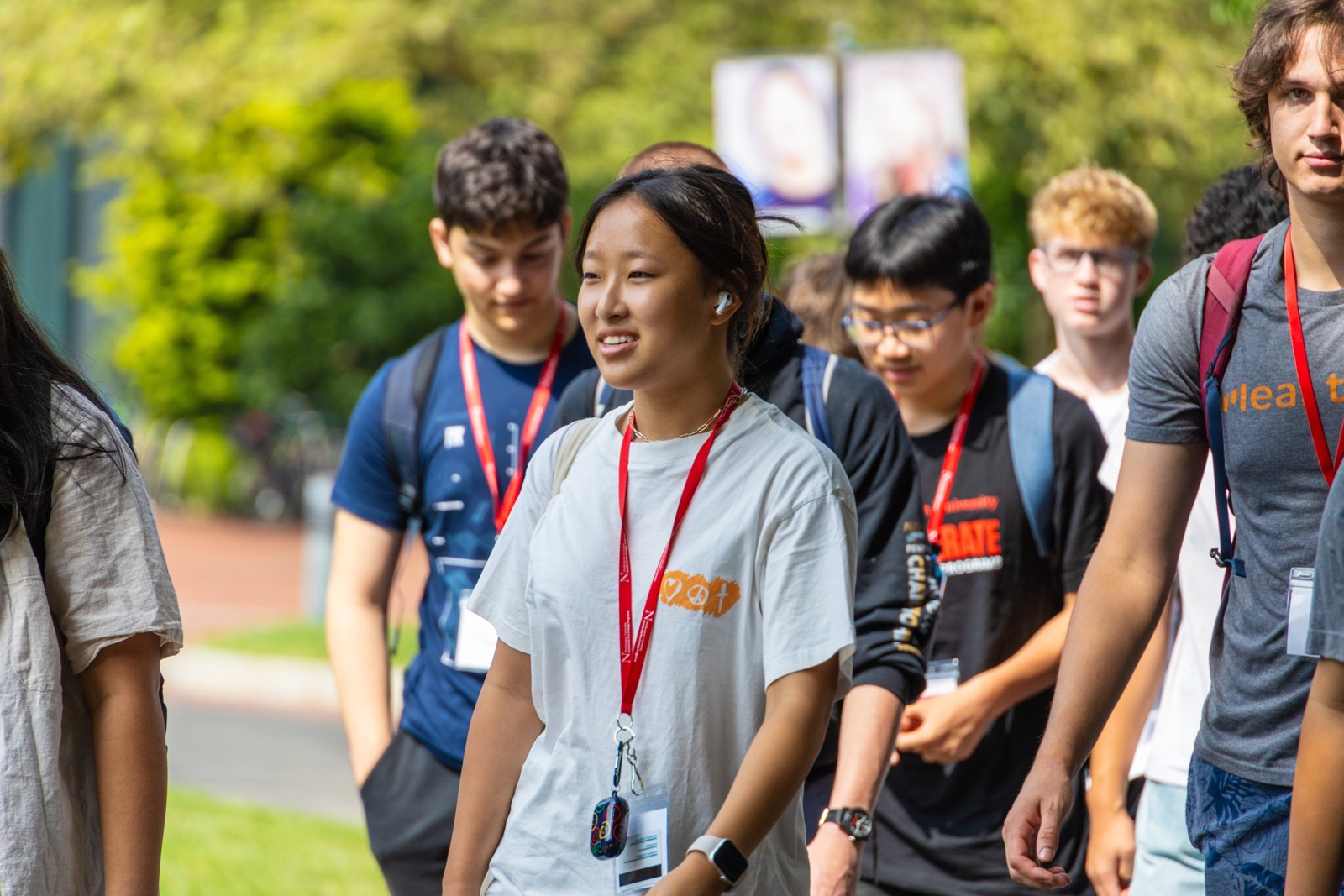 Accelerate students taking part in a campus group activity