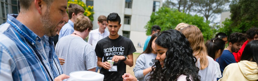Academic Connections students and instructors interacting outdoors