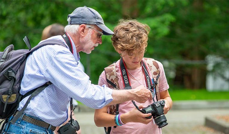 Instructor guidance during Youth & Teen photography learning