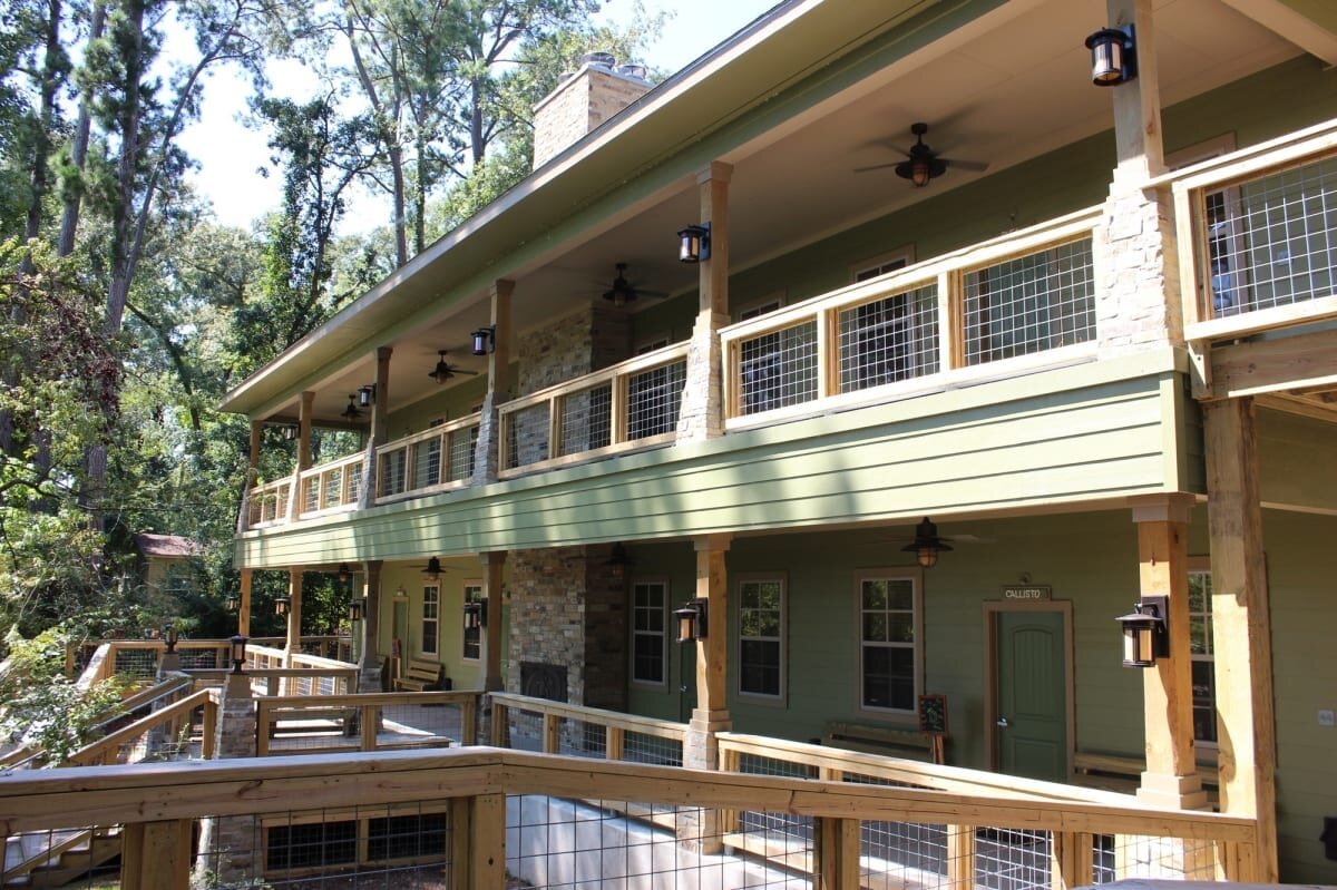Cabin buildings and walkways